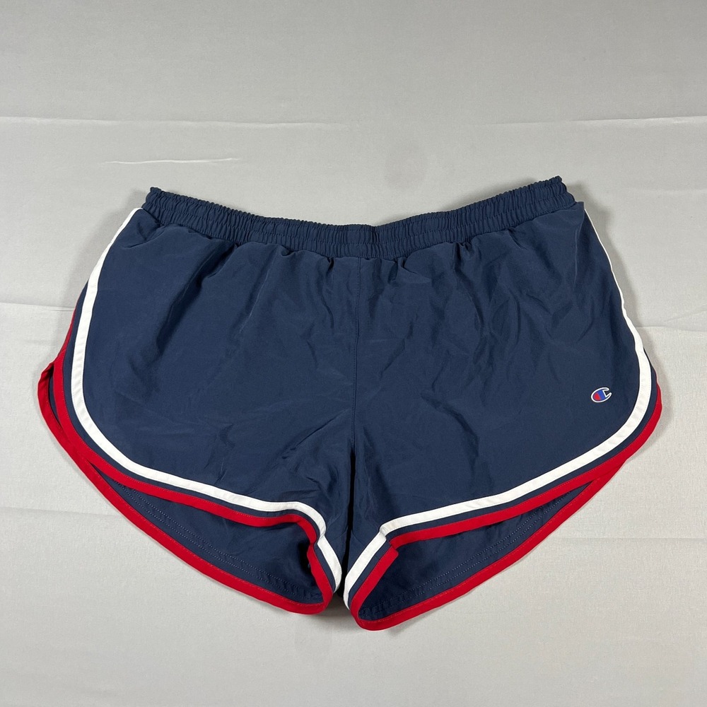 Champion Athletic Shorts Womens XL Navy Blue Elastic Waistband Running Jogging
